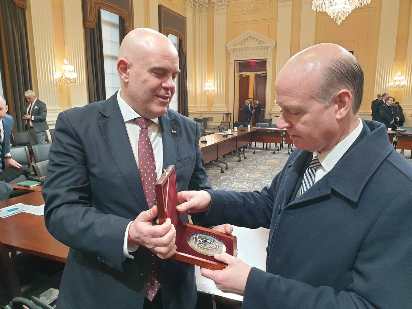 Главният прокурор Иван Гешев и конгресменът Робърт Адерхолд